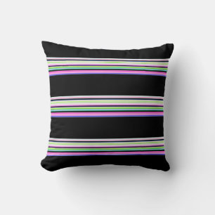 Cojín Decorativo Rayas de neón coloridas lindas