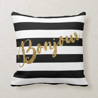 Cojín Decorativo Rayas de oro de Bonjour