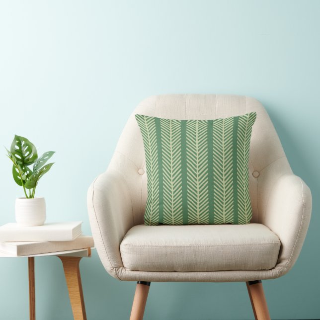 Cojín Decorativo Rayas de Palma Tropical (Silla)
