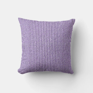 Cojín Decorativo Rayas de pana áspero en lavanda lila