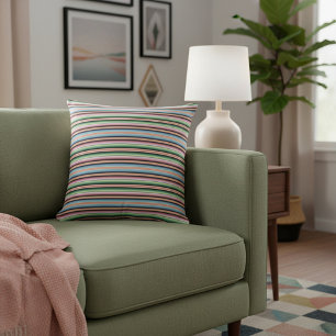 Cojín Decorativo rayas de serape pastel