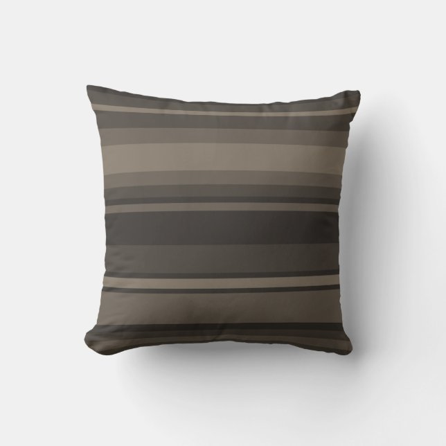 Cojín Decorativo Rayas de taupe (Anverso)