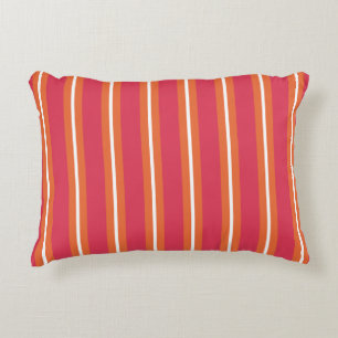 Cojín Decorativo Rayas de Teaberry y Mandarina