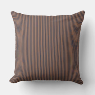 Cojín Decorativo Rayas de Ticking Marrón Natural