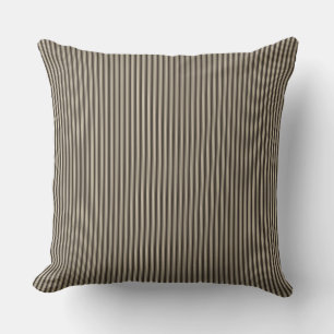 Cojín Decorativo Rayas de ticking negro y beige