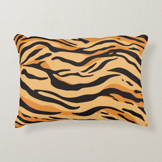 Cojín Decorativo Rayas de Tigre (Anverso)