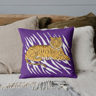 Cojín Decorativo Rayas de tigre de safari gráfico lindo personaliza