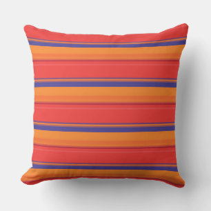 Cojín Decorativo Rayas de verano lindas y coloridas
