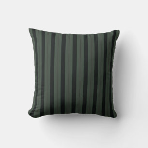 Cojín Decorativo Rayas de verde lunar y carbón