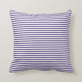 Cojín Decorativo Rayas del marinero - azules marinos y blanco