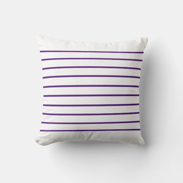 Cojín Decorativo Rayas delgadas Royal Purple (Anverso)
