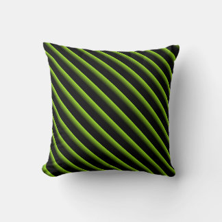 Cojín Decorativo Rayas diagonales con ángulo negro y verde