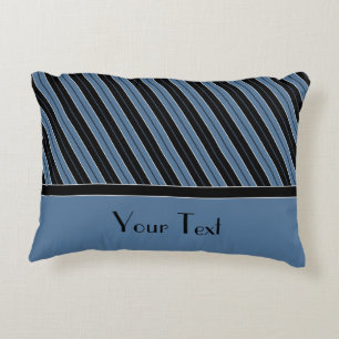 Cojín Decorativo Rayas diagonales de pinstripes personalizar texto