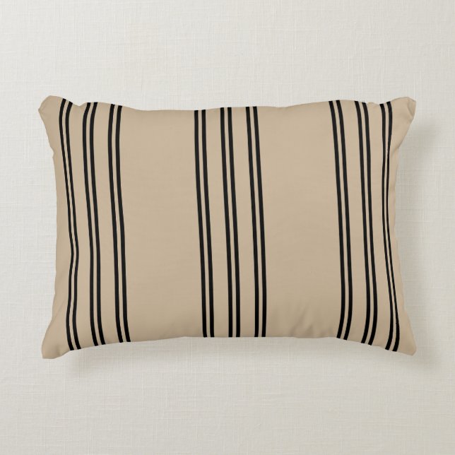 Cojín Decorativo Rayas egeas clásicas mínimas, en un fondo muy ínti (Anverso)