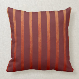 Cojín Decorativo Rayas entonadas rojas de Ombre