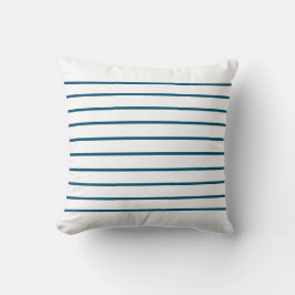 Cojín Decorativo Rayas finas azul océano
