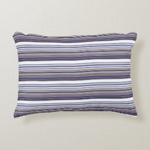 Cojín Decorativo Rayas grises azules modernas lindas