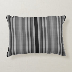 Cojín Decorativo Rayas grises negras