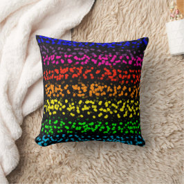 Cojín Decorativo Rayas horizontales con puntos en colores arcoiris