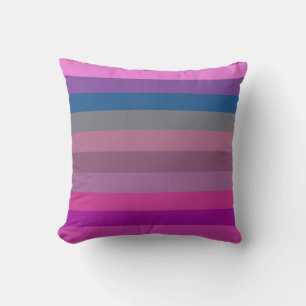 Cojín Decorativo Rayas horizontales retro chicle negrita 70