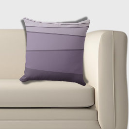 Cojín Decorativo Rayas Irregulares Tonos de Violeta Claro a Oscuro 