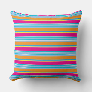 Cojín Decorativo Rayas mágicas coloridas lindas