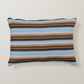 Cojín Decorativo Rayas marrones azules de época