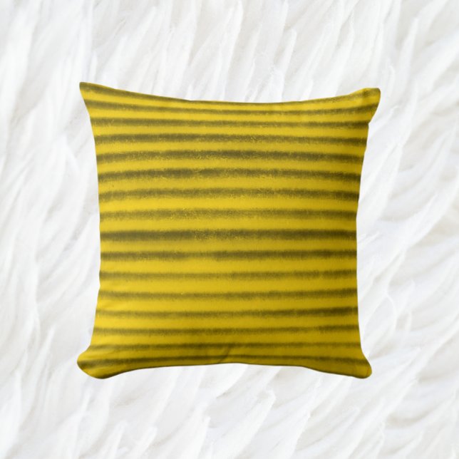 Cojín Decorativo Rayas modernas Carbón negro y amarillo (Subido por el creador)