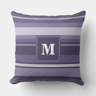 Cojín Decorativo Rayas moradas monográficas