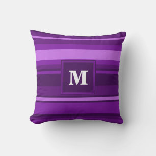 Cojín Decorativo Rayas moradas monográficas