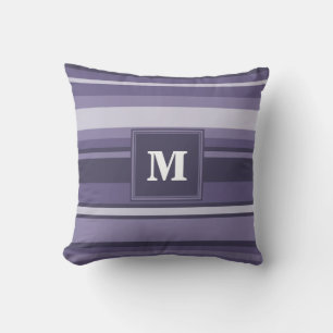 Cojín Decorativo Rayas moradas monográficas