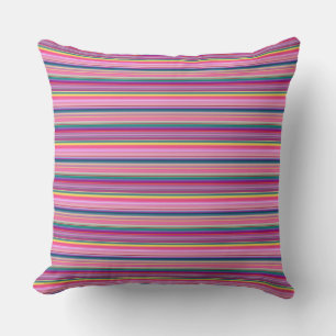 Cojín Decorativo Rayas multicolores retro
