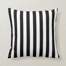 Cojín Decorativo Rayas negras el | cualquier fondo del color
