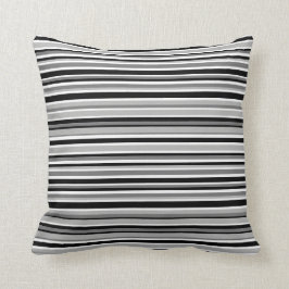Cojín Decorativo Rayas negras monocromáticas modernas