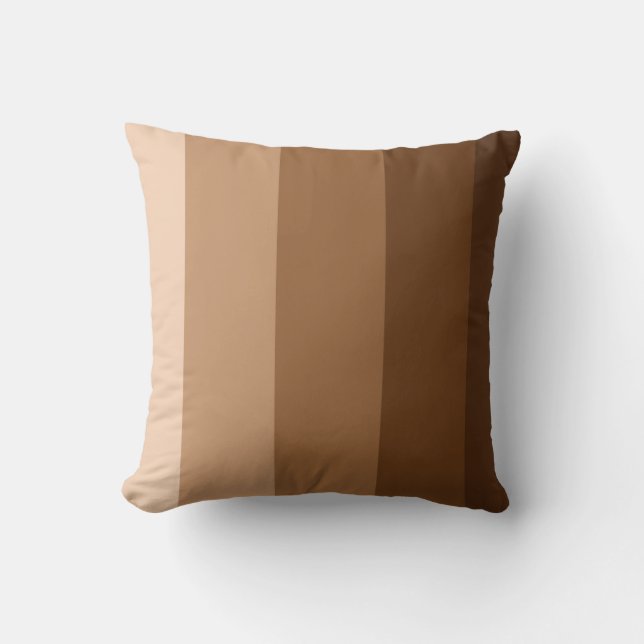 Cojín Decorativo Rayas Ombre Marrón (Anverso)