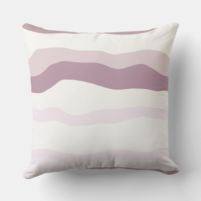 Cojín Decorativo Rayas onduladas rosadas (Reverso )