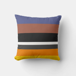 Cojín Decorativo Rayas Planas Clásicas Vivas Multicolores