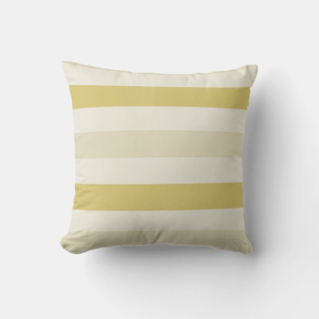 Cojín Decorativo Rayas poner crema amarillas (Anverso)