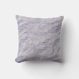 Cojín Decorativo Rayas Purpurinas Glitzy Morado Plateado