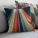 Cojín Decorativo Rayas retro coloridas de los años 70<br><div class="desc">Cojín decorativo de rayas retro coloridas de los años 70</div>