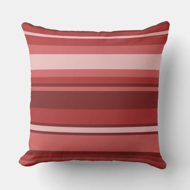 Cojín Decorativo Rayas rojas (Anverso)