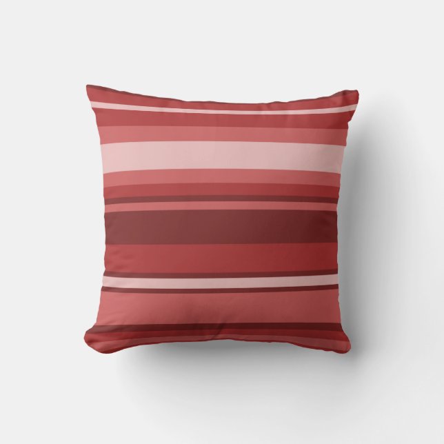 Cojín Decorativo Rayas rojas (Anverso)