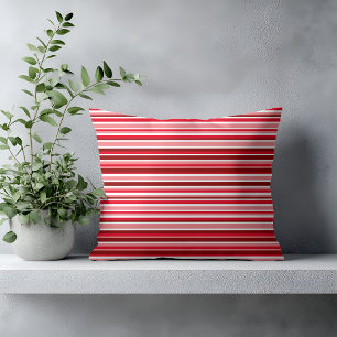 Cojín Decorativo Rayas Rojas Modernas