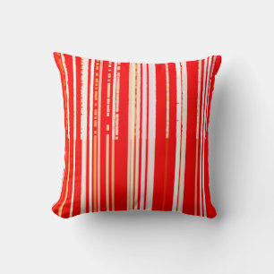 Cojín Decorativo Rayas rojas y blancas de moda
