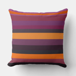 Cojín Decorativo Rayas rosa, púrpura y naranja