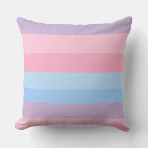 Cojín Decorativo rayas rosadas, azules y moradas
