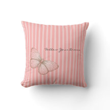 Rayas rosadas con mariposa