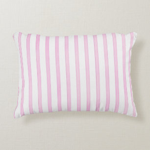 Cojín Decorativo Rayas rosadas de la acuarela del fondo