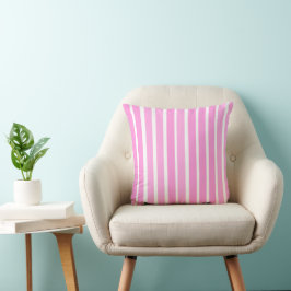 Cojín Decorativo Rayas rosadas y blancas