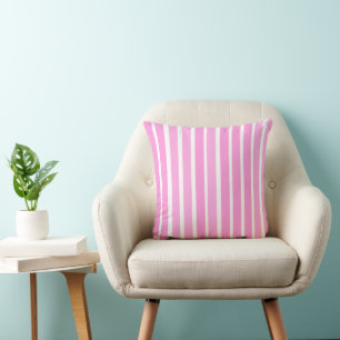 Cojín Decorativo Rayas rosadas y blancas